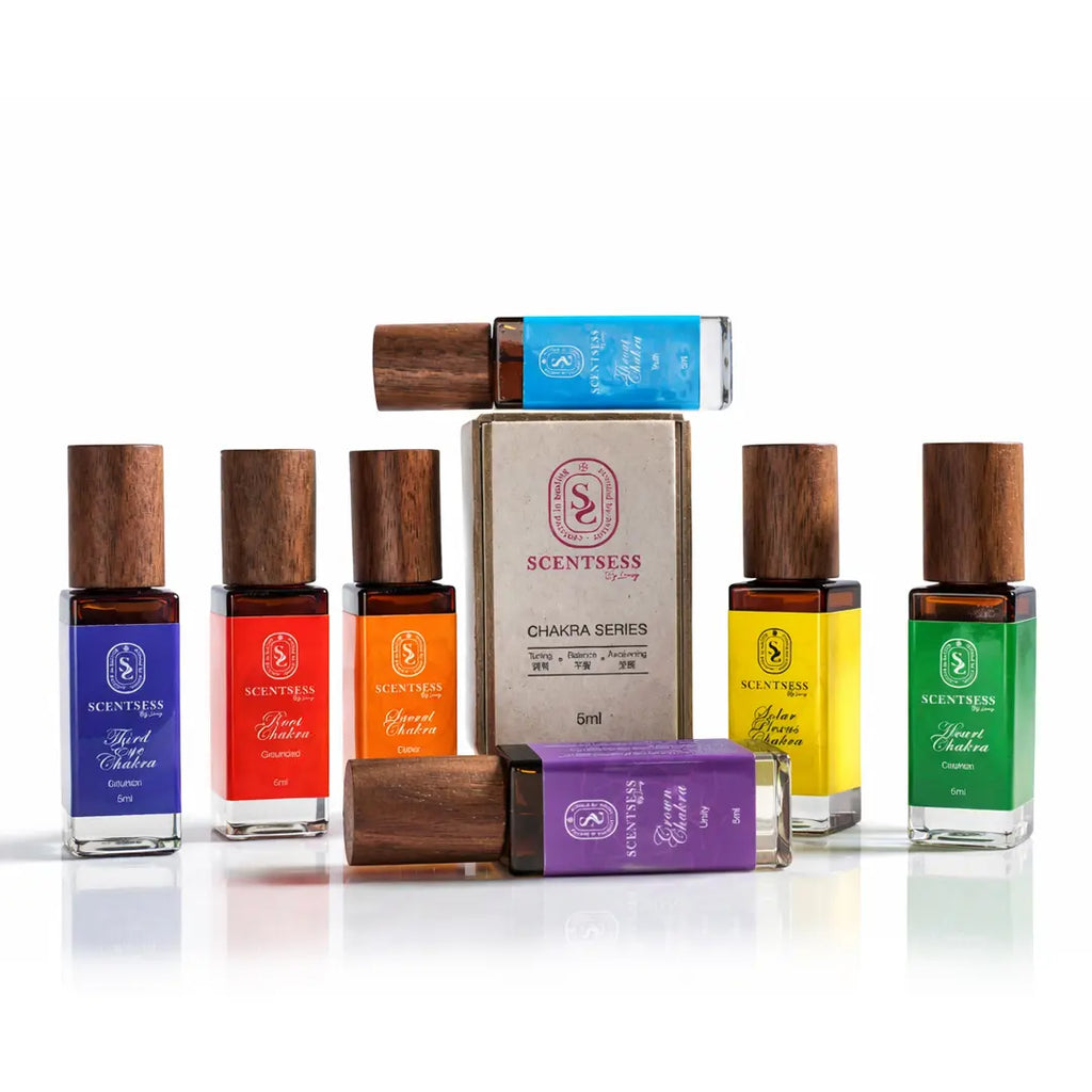 calming essential oil blend for crown chakra and mental clarity scentsess