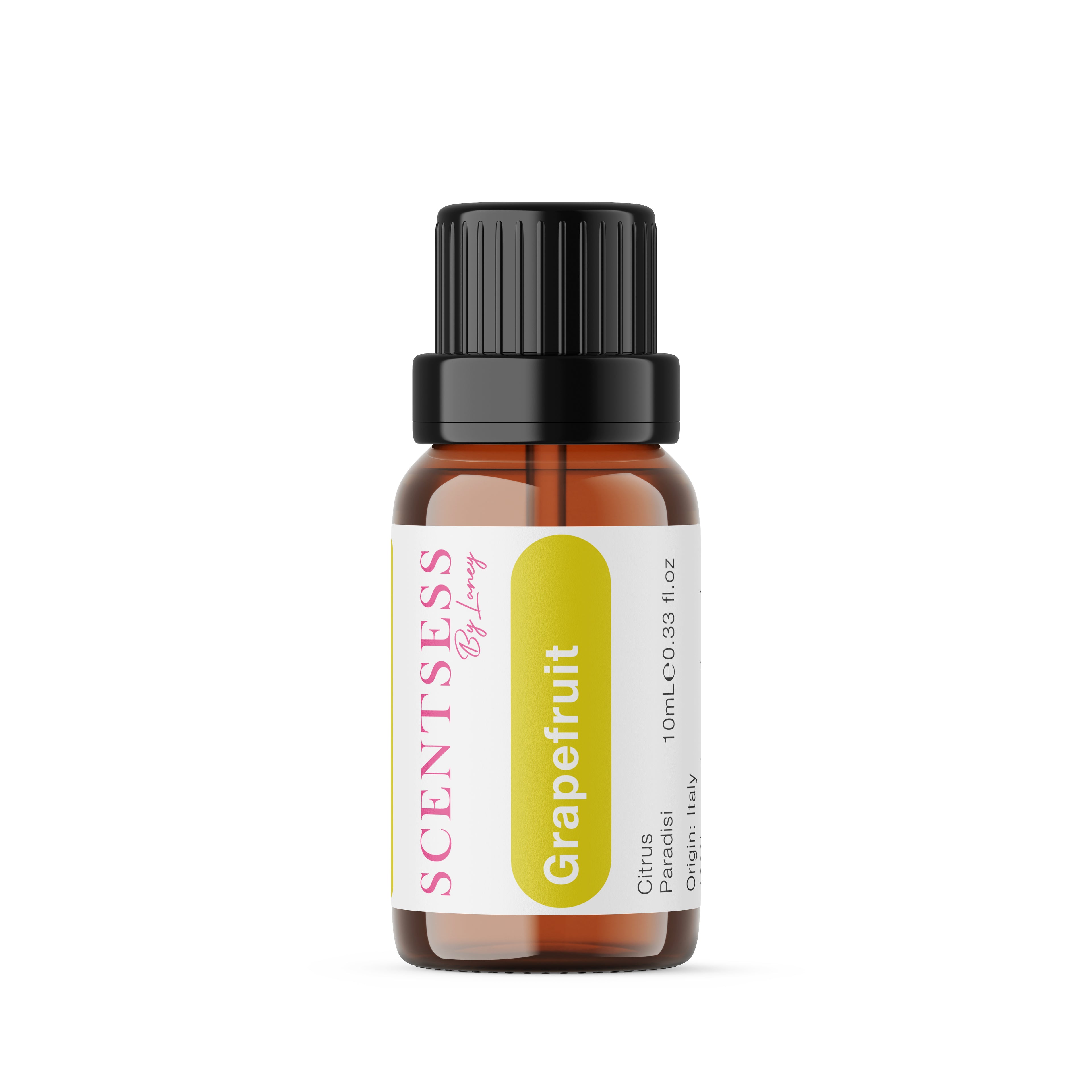 organic grapefruit essential oil bottle for skincare and aromatherapy