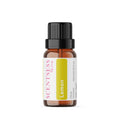 organic lemon essential oil bottle for skincare and aromatherapy