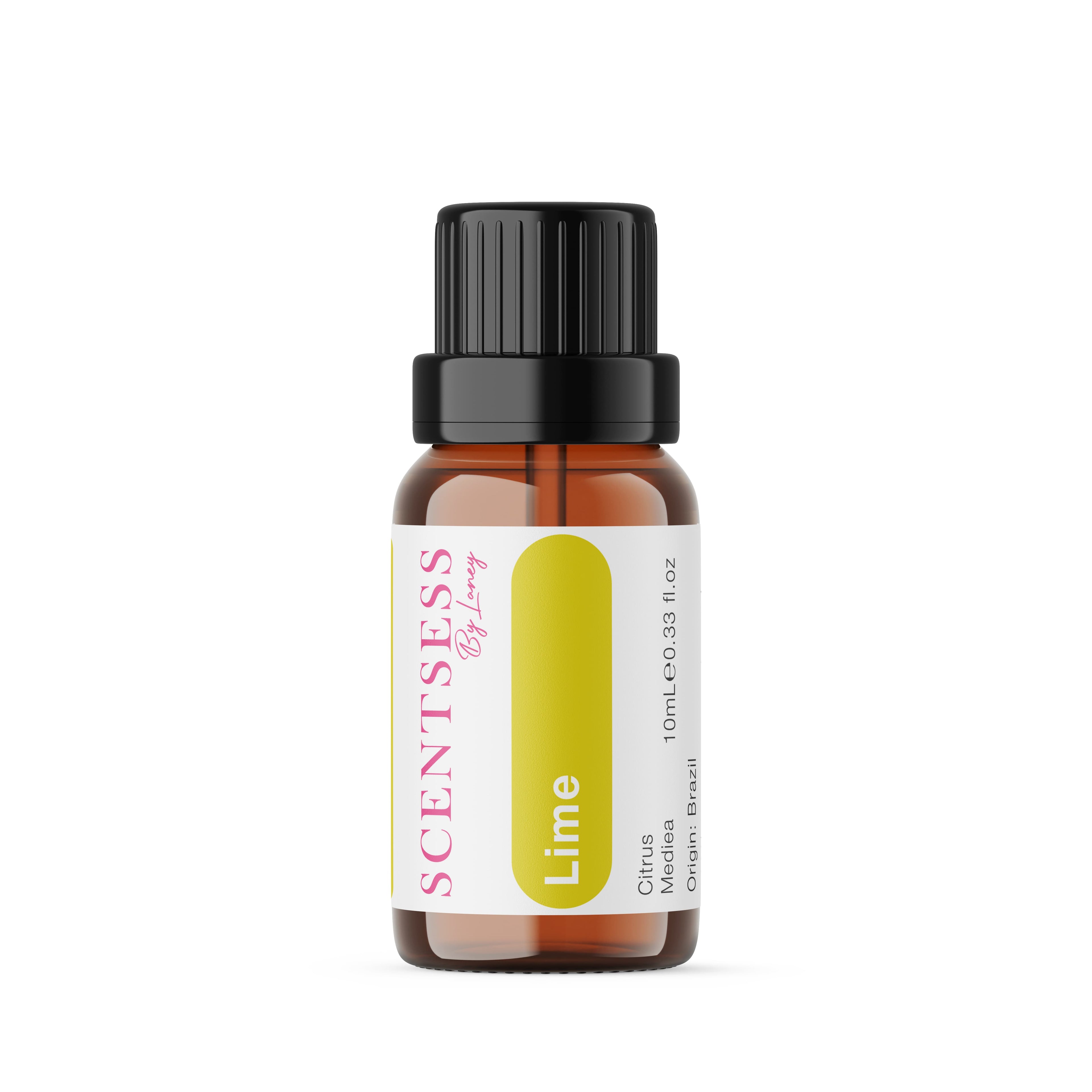 organic lime essential oil bottle for skincare and aromatherapy
